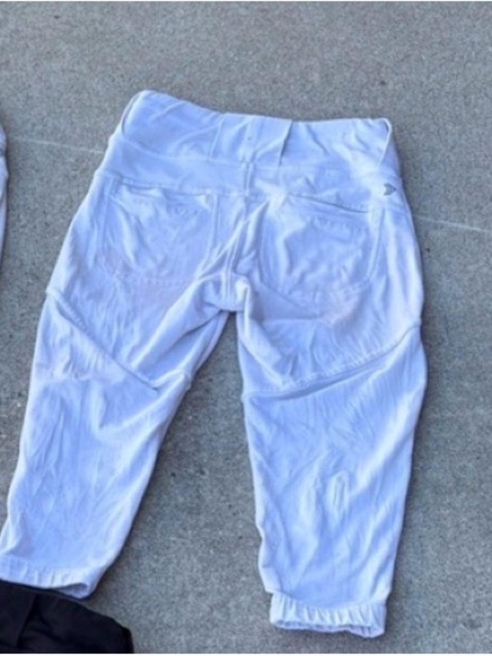 Women's White Cropped Active softball pant